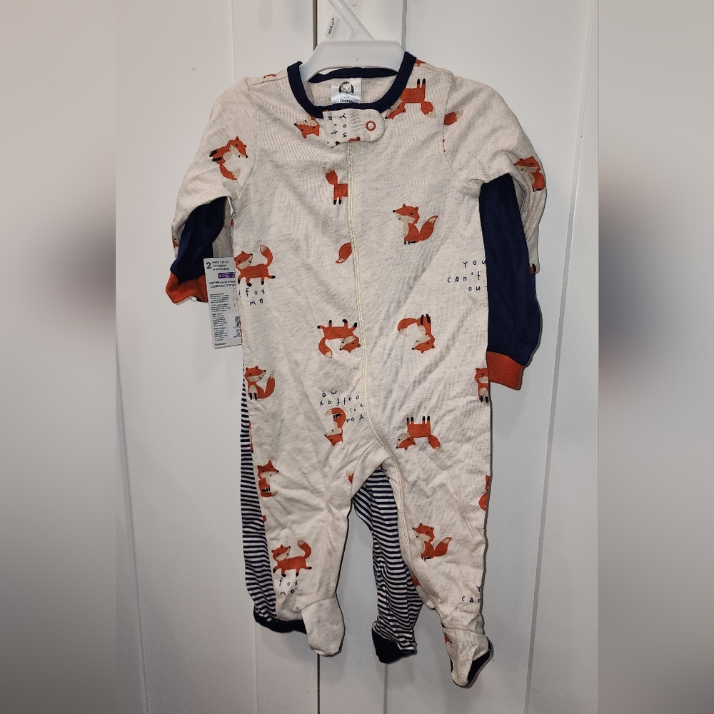 Gerber Cream and Orange Footie One Piece